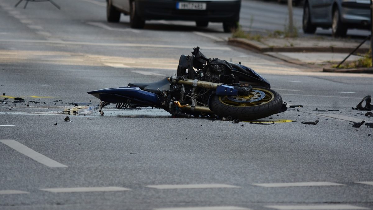 motorcycle, accident, road