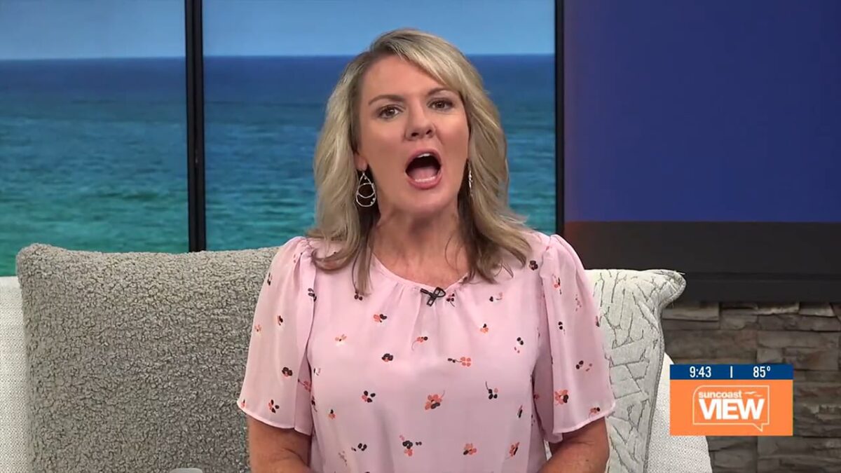 A woman on the news
