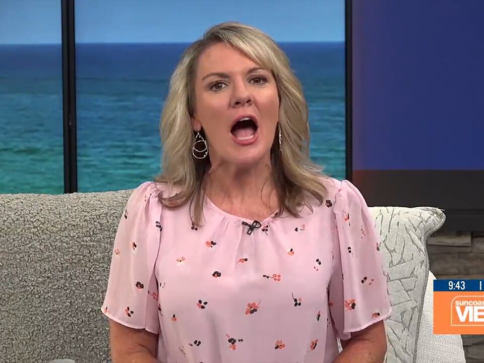 A woman on the news
