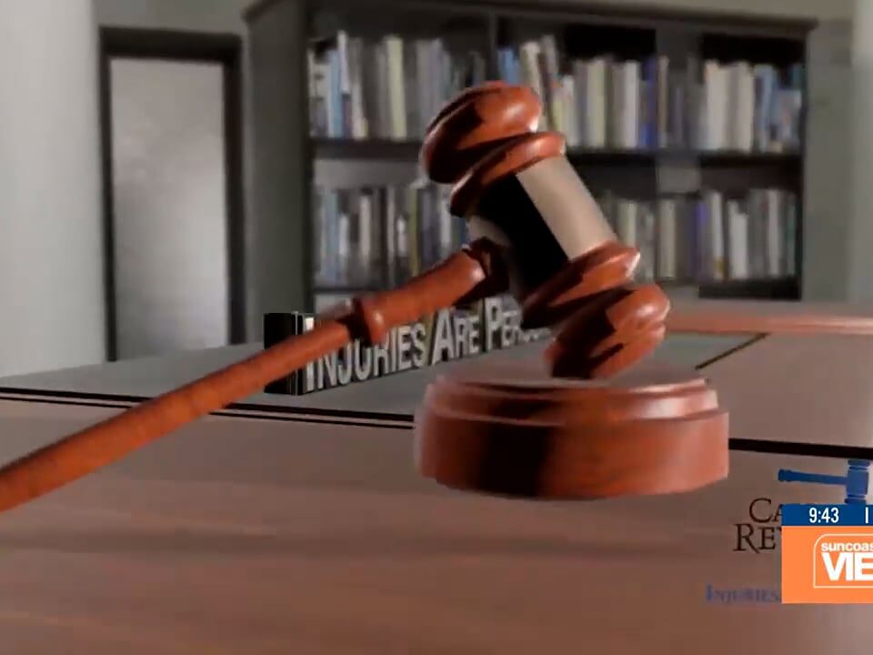 A judge hammer on the desk