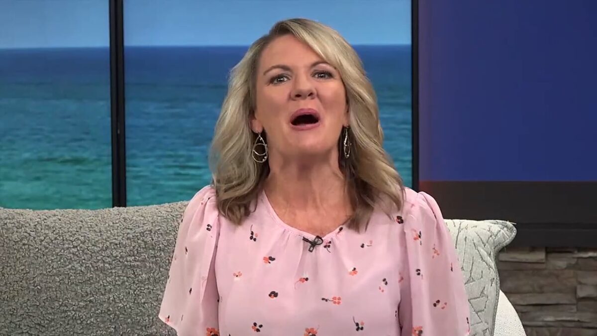 A woman on the news